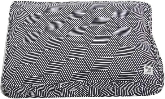 Molly Mutt Sheepy Wool Crate Mat - 100% Cotton Canvas Cover with Temperature-Regulating 100% Natural Wool-Filled Insert Dog Bed - Soft & Supportive Wool-Filled Bed - (48"x30"x2.5", Rough Gem)