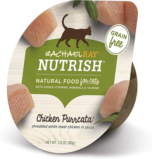 Rachael Ray Nutrish Natural Premium Wet Cat Food, Chicken Purrcata, 2.8 Ounce Tub (Pack of 12), Grain Free