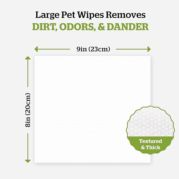 Pogi’s Dog Grooming Wipes – Hypoallergenic Pet Wipes for Paws, Body & Butt – Cleaning & Hydrating, Green Tea Scent, 100-Count
