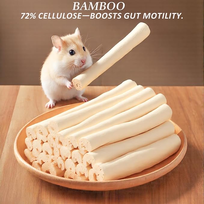Bunny Chew Stick Rabbit Toy Treat 140g 4 in 1 Molar Stuff Organic Natural Snack Apple Branch Sweet Bamboo Timothy Hay Alfalfa Food Clean Teeth Hamster Chinchilla Parrot Gerbil Squirrel