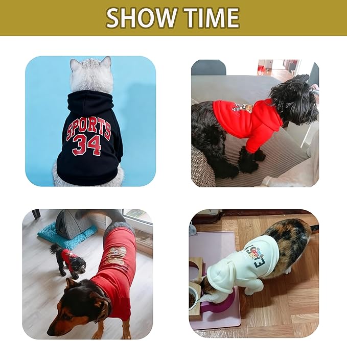 Custom Dog Hoodie, Personalized Sweatshirt with Photo Text Name Logo, Customized Hooded Sweater for Small Medium Large Dogs & Cats (Beige, Large)