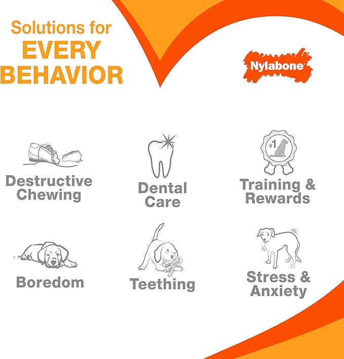 Nylabone Original Bone Power Chew Toy for Dogs, Durable & Tough Dog Toys for Aggressive Chewers, Original Flavor, Small - Up to 25 Ibs, 1 Count