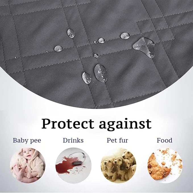 Waterproof Dog Bed Covers for Couch Protection, Water-Resistant Soft Dog Pet Blanket Anti-Slip Dog Blanket for Bed, for Furniture Bed Couch Sofa (Grey,40x50inch)