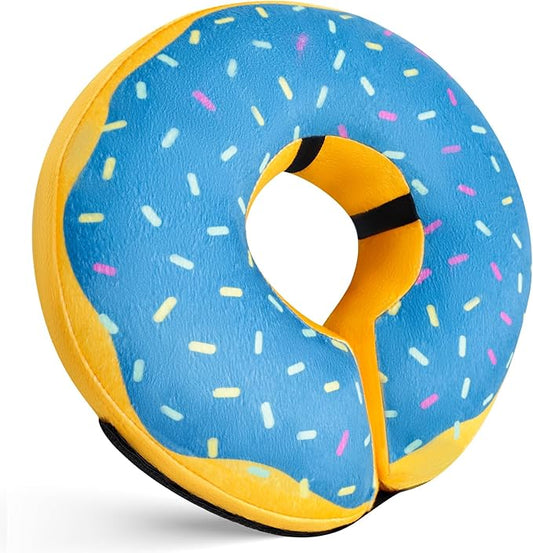 Katoggy Inflatable Dog Cone Collar for Dogs After Surgery, Soft Adjustable Blow up Donut E-Collar for Small Medium Large Dogs and Cats