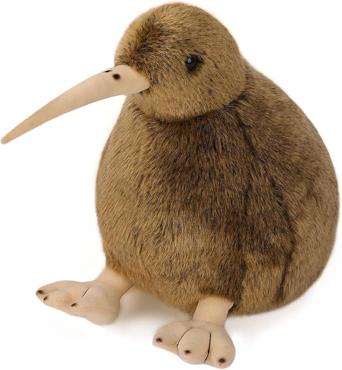 Kiwi Bird Plush Toy, Stuffed Animal Furry Kiwi Plushie Doll, Soft Fluffy Like Real Bird Hugging Toy - Present for Every Age & Occasion