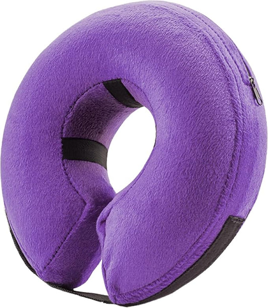 BENCMATE Inflatable Dog Cone Collar Alternative, Soft Dog Cone for Small Medium Large Dogs and Cats, Neck Recovery ECollar Donut Collar After Surgery (Medium, Purple)