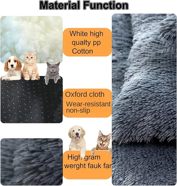 Dog Crate Mat, Dog Bed for Large Dogs, Comfy Fluffy Kennel Pad Anti-Slip for Dog beds & Furniture, Quilted Dog Bed for Pets for Medium/Small Dogs Cats (Color : Gray 1, Size : 30x21)
