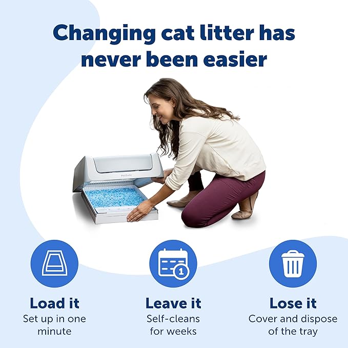 PetSafe ScoopFree Disposable Crystal Cat Litter Tray - Easy Cleaning Box - Refill Tray for Electric Litter Box - Fresh Scent - 4.3 lb Bags - 3 Pack
