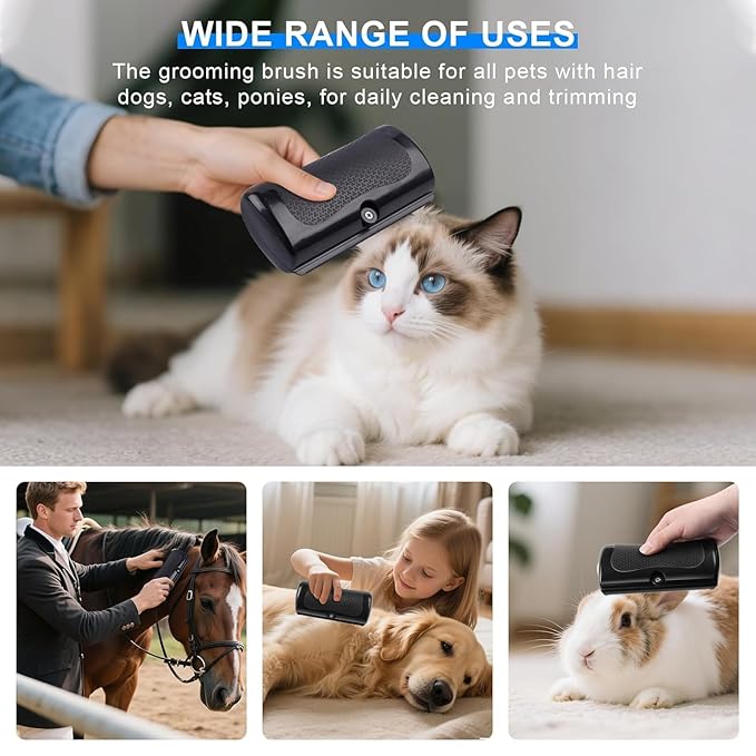 Deshedding Dog Brush Grooming Tool – Pet Hair Remover Comb for Shedding, Rhykin Brush for Short and Long Hair, Pet Groompro Deshedding Brush for Dogs,Cats,Rabbits, Horses Matted Loose Hair
