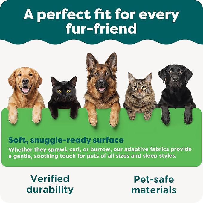 FurHaven Round Orthopedic Dog Bed for Medium Dogs, Egg Crate with a Solid Orthopedic Foam Base with Attached Blanket Hood and Removable Washable Cover, Medium, Sherpa & Suede Snuggery, Espresso