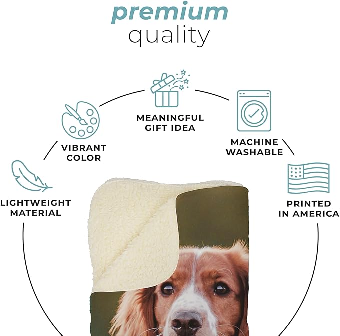 Prints Next Day – Custom 60" x 80" Plush Pet Lightweight Blanket with Multi-Photo Upload - Personalized with Pet Lightweight's Name - Gift for Dog or Cat Owners - Printed in America