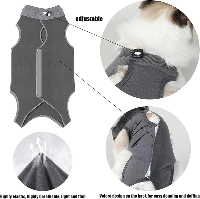 Yanniwani Cat Recovery Collar - Waterproof, Anti-bite & Anti-lick Wound Healing Safe, Adjustable Elizabethan Collar for Cats After Surgery (Black, M)