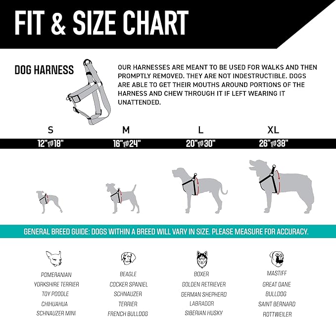 Wolfgang Heavy Duty Adjustable Dog Harness, Pull-Tested for Walking & Training, BuenaOnda Print, X-Large