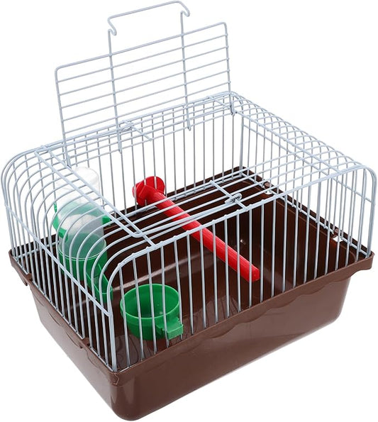 BESPORTBLE Portable Bird Cage for Lovebirds Spacious Travel Carrier with Perch Food Box Waterer Lightweight Convenient Cage for Parrots Small Pets for Outdoor Use