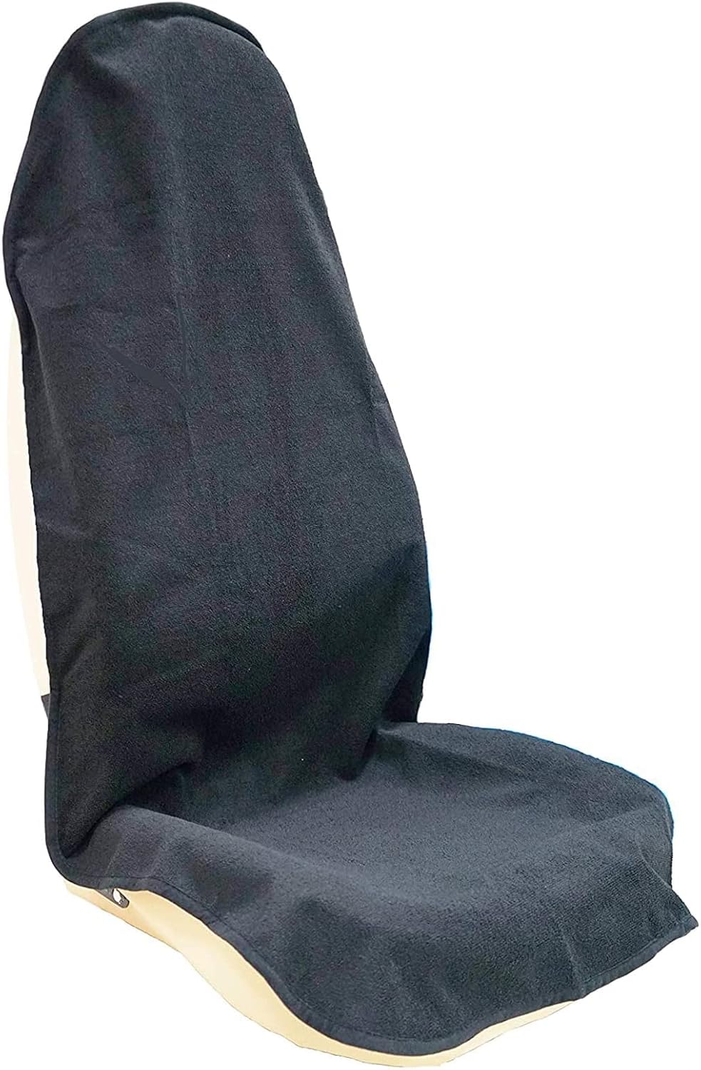 Car Seat Cover Protector Front Seats,for Gym Workout,Running,Swimming,Beach and Hiking,Waterproof Sweat Towel Bucket Seat Covers for Cars SUV Trucks (Black, 1Pcs)