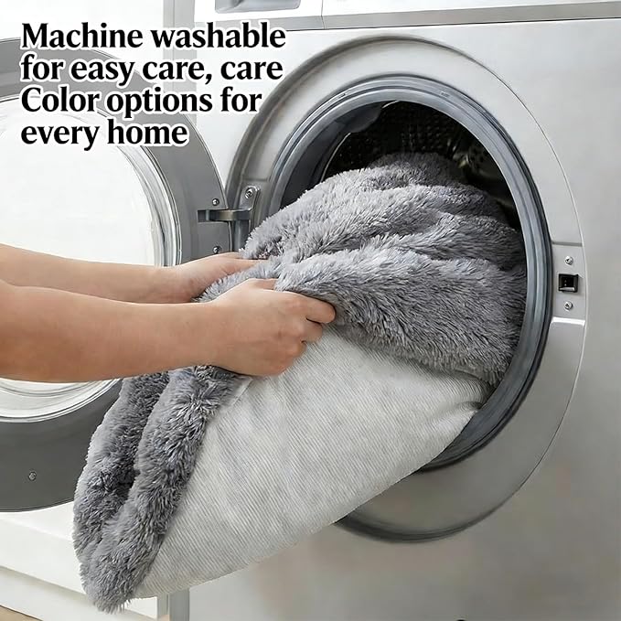 Dream Cloud Pet Sofa Bed Machine Washable Waterproof Supportive Comfort Non-Slip Plush Pet Couch Bed with Raised Edge for Sofa Car Floor, Small Medium Dogs Cats, Furniture Protector (Coffee)