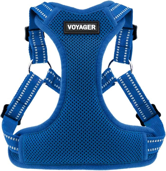 Best Pet Supplies Voyager Adjustable Step-in Flex Breathable Mesh Dog Harness for Small Medium Large Dogs (Royal Blue), XS