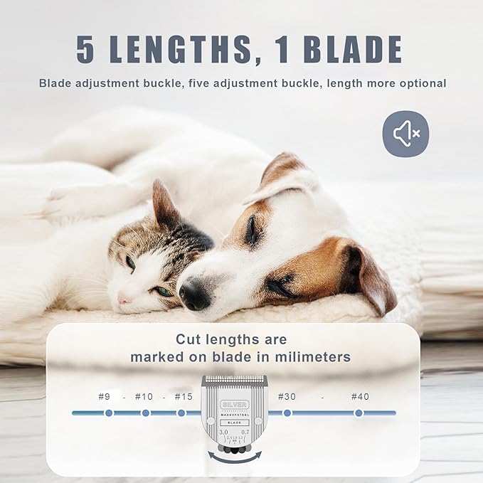 3PCS 5 in 1 Replacement Blades Compatible with Wahl Bravura Clipper Chromado，Creativa，Figura Dog Clippers for Dogs Grooming (5in1/3Pack)
