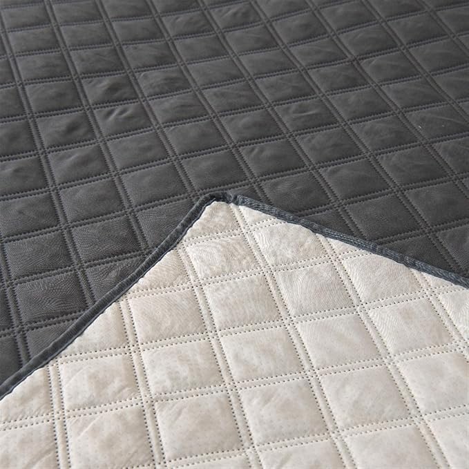 GIBZ Waterproof Dog Bed Cover Anti Slip Pet Furniture Protector Blanket Washable Thick Quilted Mat, Khaki, 76.2x177.8cm
