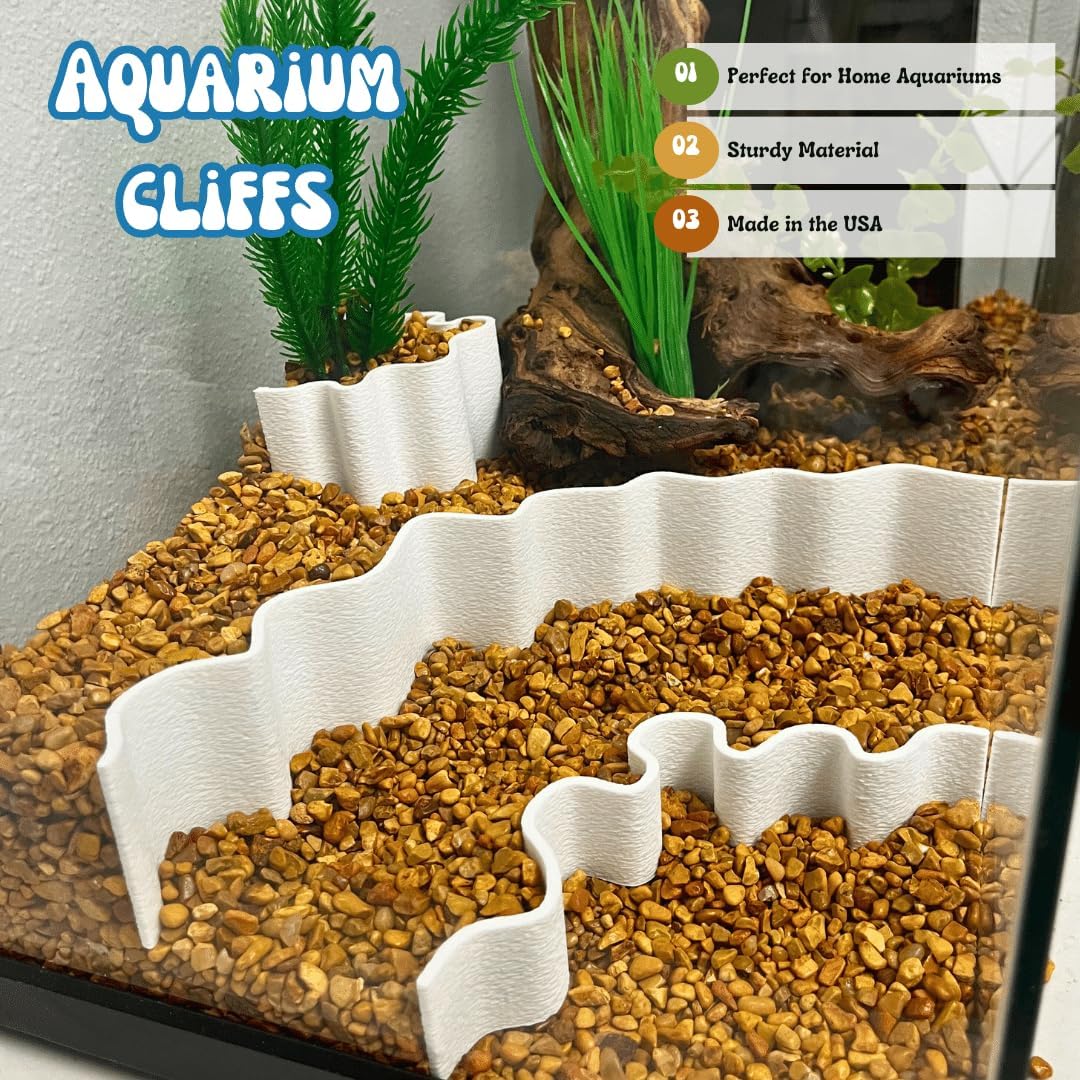 REEFSHAPE Aquarium or Terrarium Substrate Cliffs Combo Pack | Separate Substrate Layers in Aquariums or Terrariums to Create Cliffs & Depth | Made in USA (Cliff Combo, White)