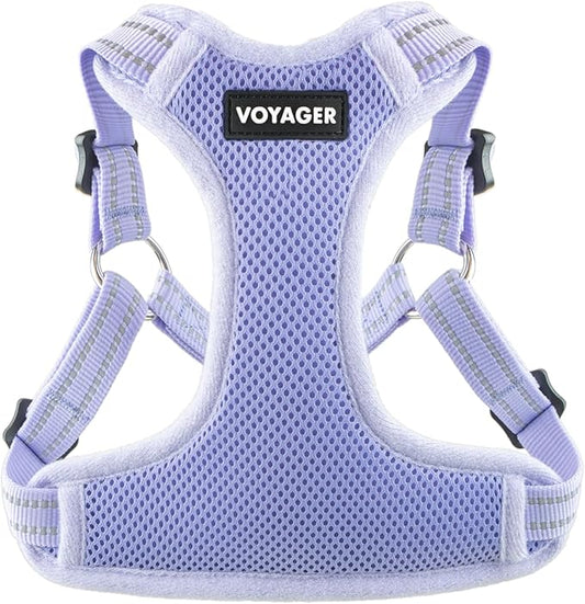 Best Pet Supplies Voyager Adjustable Step-in Flex Breathable Mesh Dog Harness for Small Medium Large Dogs (Lavender), XS