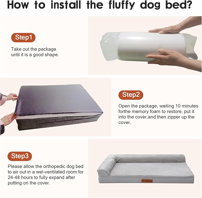 Orthopedic Dog Bed Medium Size Dog, 3 Inch Memory Foam Pet Bed for Small and Medium Dogs, Washable Removable Cover, Nonskid Bottom, Waterproof, 30x20 Inches S Light Grey