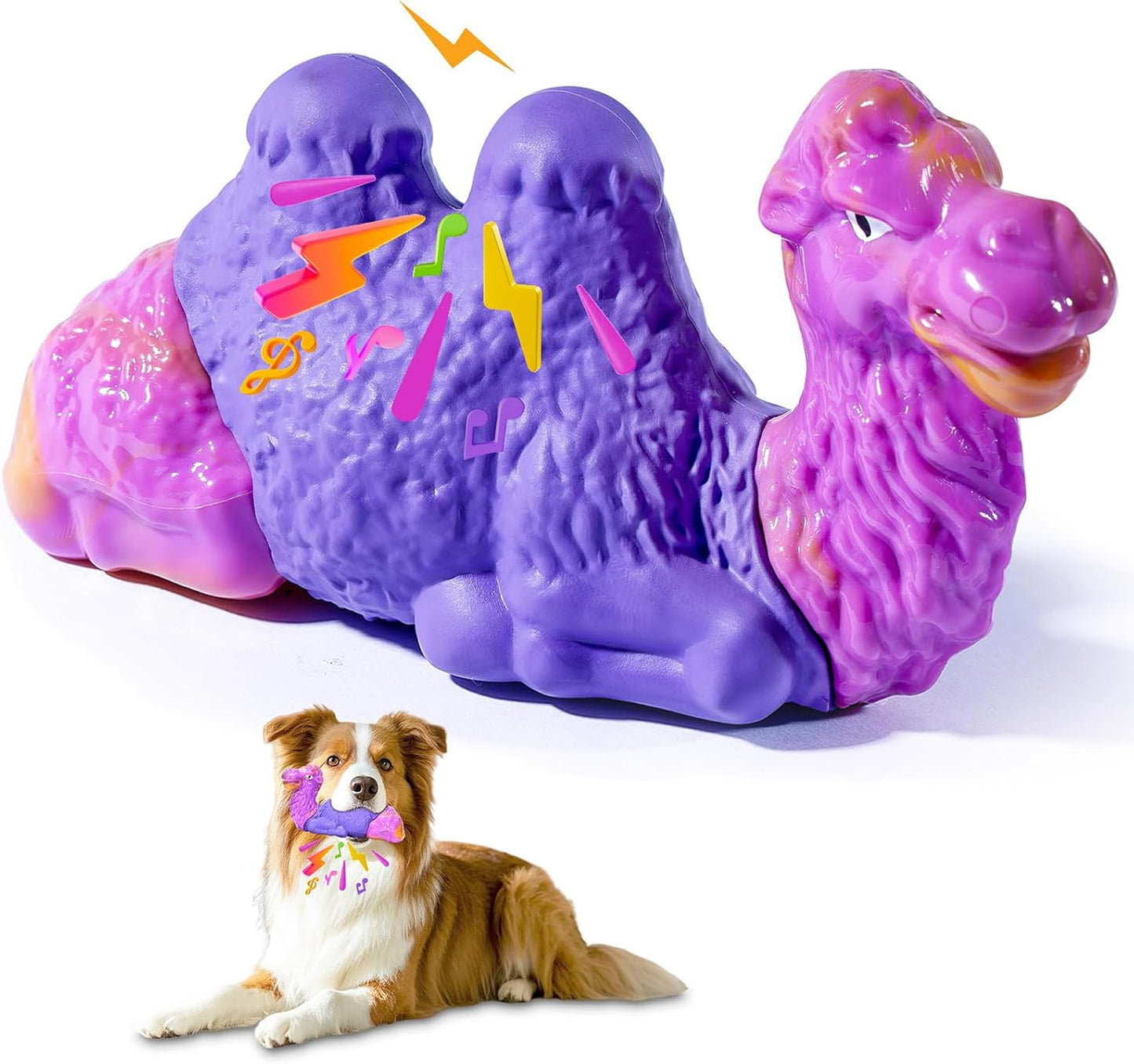Tough Dog Chew Toys for Aggressive Chewers, Squeaky Indestructible Dog Toy To Keep Them Busy, Interactive Large Chew Toy for Dogs Medium Small, Durable,Reduce Boredom,Puppy Teeth Cleaning Milk Flavor