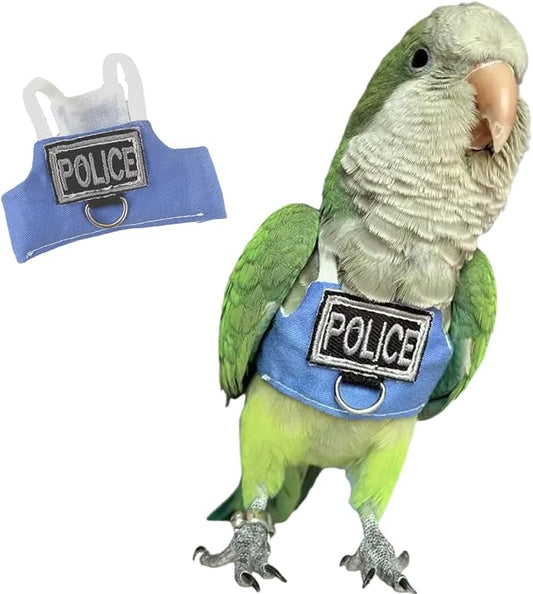 Bird Flight Harness Vest, Parrot Flight Suit with Leash, Bird Flying Clothes with Rope and Handle for Outdoor Activities (Without Leash,Caique)
