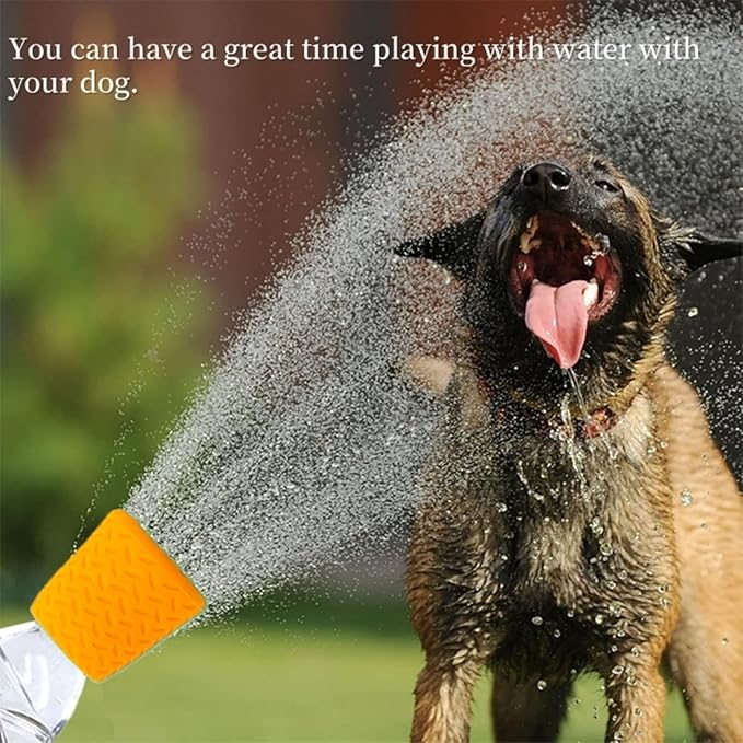Portable Outdoor Shower for Dogs Bottle Attachment Outdoor Sprayer Accessory for Most Plastic Water Bottles for Bathing Pets During Outdoor Activities, Hiking and Camping.(Orange)