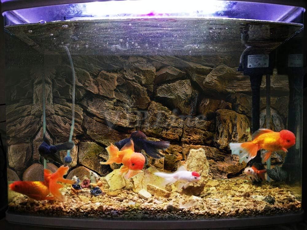 Rock Wall Aquarium Background Poster PVC Fish Tank Decor Landscape 24 36 48 72 (36" x 16"/ 91 x 41cm)