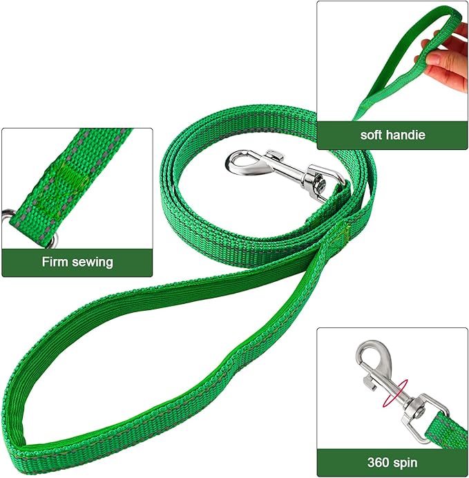 YIMEIS Dog Harness and Leash Set, No Pull Soft Mesh Pet Harness, Reflective Adjustable Puppy Vest for Small Medium Large Dogs, Cats (Green, X-Small (Pack of 1)