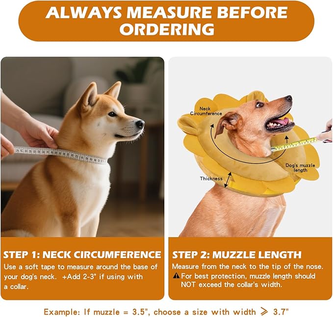 IEUUMLER Inflatable Recovery Dog Collar, Protective Donut Cone, Adjustable Soft Collar for Dog and Cat After Surgery Prevent from Biting & Scratching EU002 - Green Demon M+