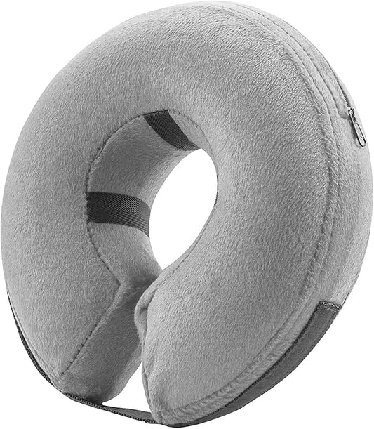BENCMATE Inflatable Dog Cone Collar Alternative, Soft Dog Cone for Small Medium Large Dogs and Cats, Neck Recovery ECollar Donut Collar After Surgery (XXLarge, Grey)