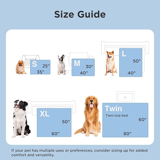 Bedsure Cooling Blanket for Small Dogs with Breathable Air-Core Fill Q-MAX>0.4 - Dog Cooling Mat Soft, Lightweight Pet Cat Throw Cold Blanket Washable for Summer, Beige, 25x35