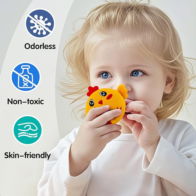Baby Toys 6-12 Months, Barn with Stuffed Farm Animals, Montessori Toy for Babies, Sensory Toys for Toddlers 1-3, Portable Baby Farmhouse Toy, Birthday Gift for Infants & Toddlers