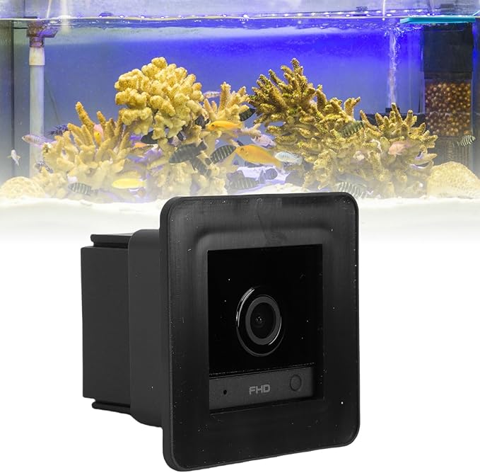 ciciglow 2MP 2K Aquarium & Terrarium Pet Camera, 140 Wide Angle, Anti Glare WiFi Fish Tank Camera with AI Motion Detection for Reptile Terrarium