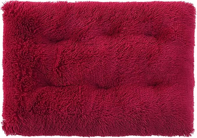Dog Crate Mat, Dog Bed for Large Dogs, Comfy Fluffy Kennel Pad Anti-Slip for Dog beds & Furniture, Quilted Dog Bed for Pets for Medium/Small Dogs Cats (Color : Green, Size : 16.9x11)