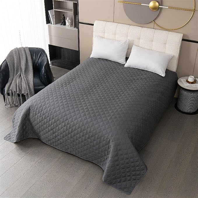 GIBZ Waterproof Dog Bed Cover Anti Slip Pet Furniture Protector Blanket Washable Thick Quilted Mat, Navy Blue, 76.2x177.8cm