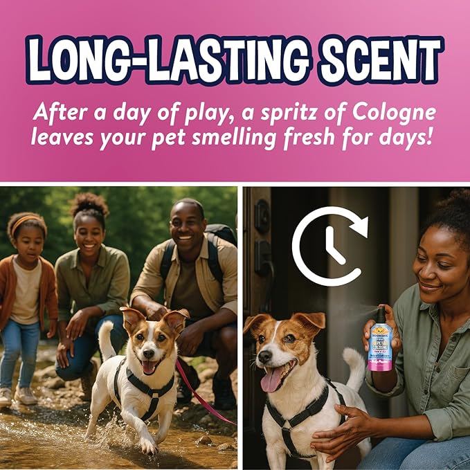 Bodhi Dog Premium Dog Cologne - Deodorizing Dog Perfume & Conditioner for Dogs & Cats - Natural Long Lasting Spray - Keeps Pets Fresh All Day - Gentle & Safe Formula, Made in USA (Baby Powder 4 Fl Oz)
