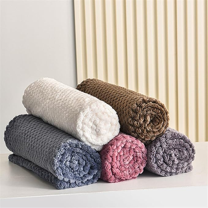 Pet Blanket Warm Soft Dog Blankets Washable Cat Throw Blankets Sofa Bed Couch Furniture Protector Cover for Small Medium Large Dogs Cats, Grey, 63" x 79"
