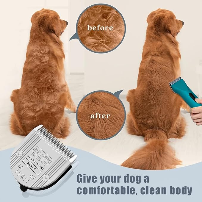 3PCS 5 in 1 Replacement Blades Compatible with Wahl Bravura Clipper Chromado，Creativa，Figura Dog Clippers for Dogs Grooming (5in1/3Pack)