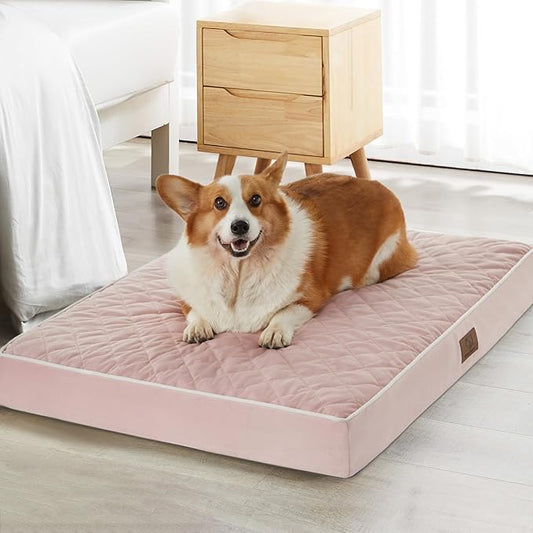 WNPETHOME Orthopedic XL Dog Beds Large Sized Dog, Waterproof Extra Large Dogs Bed with Removable Washable Cover, Multi-Needle Quilting Dogs Crate Bed