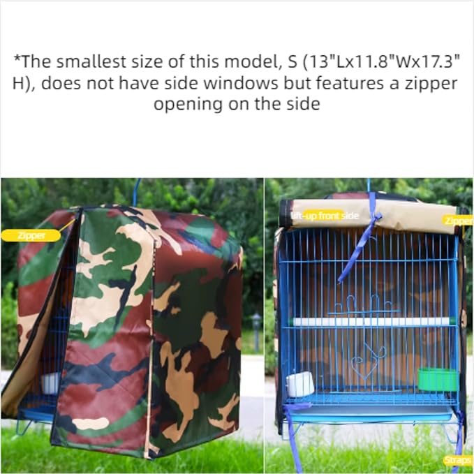 MANON ROSA Bird Cage Cover - Lightproof Birdcage Covers Nighttime- Ideal for Parrots Cockatiels Parakeets Cockatoos Lovebirds Finches Budgerigars Conure (XL(14.2" Lx13.4 Wx20.5 H),Purple)