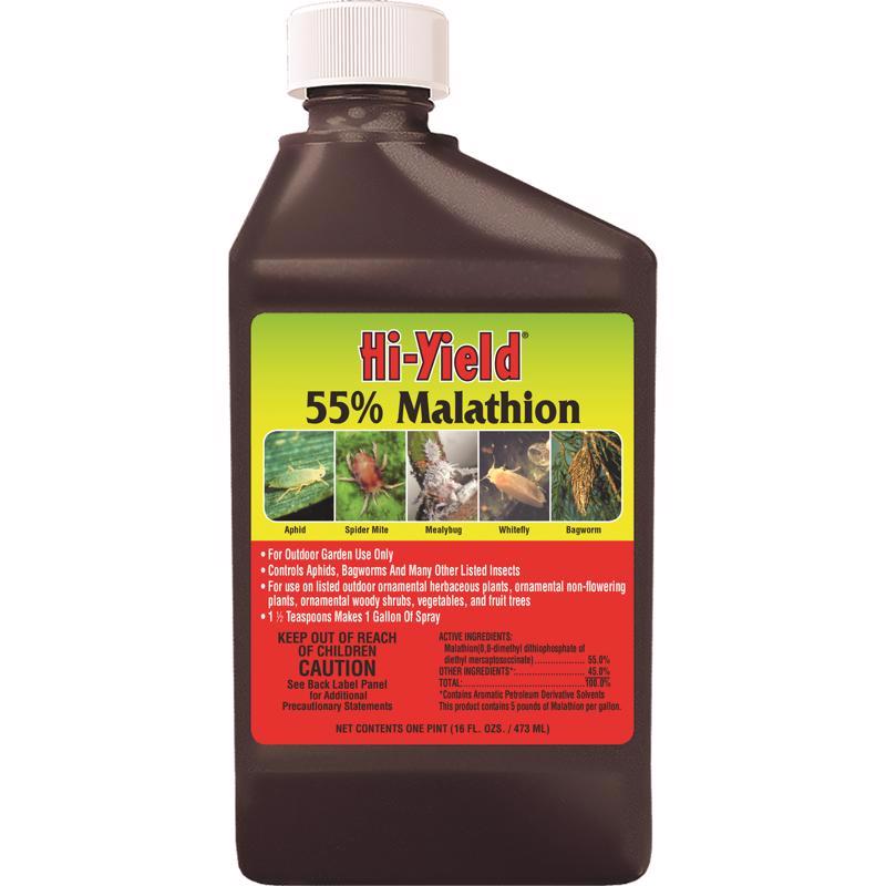 Hi-Yield 55% Malathion Spray Insect Killer Liquid Concentrate 16 oz 32028