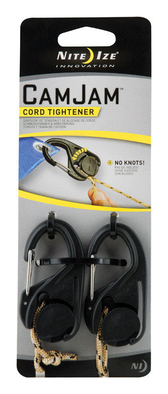 Nite Ize CamJam 5/32 in. D X 2 in. L Black Twisted Plastic Tie-Down Rope NCJ-25-2R3