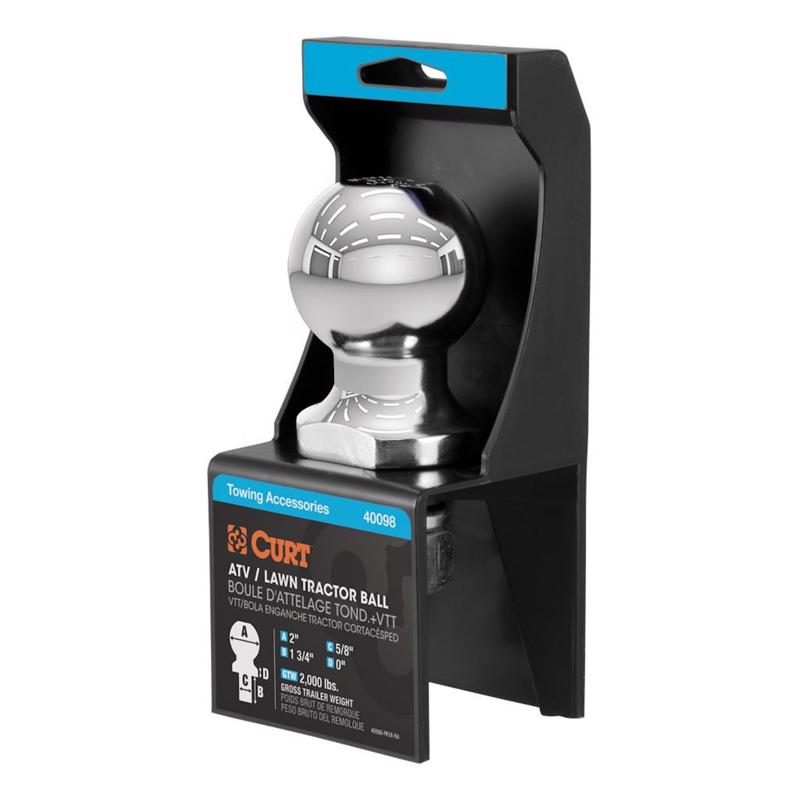 CURT 2000 lb. cap. 2 in. Hitch Ball 40098