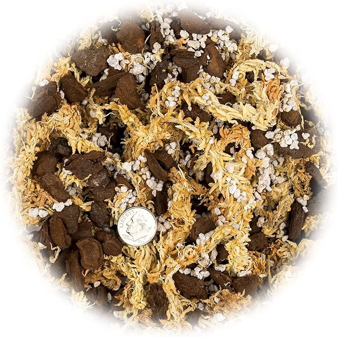 Premium Sphagnum Moss, Perlite and New Zealand Pine Bark Blend for Carnivorous Plants - Perfect for Venus Fly Traps, Pitcher Plants, Sarracenia, Butterworts, and Sundews by GARDENERA - 3 Quart Bag