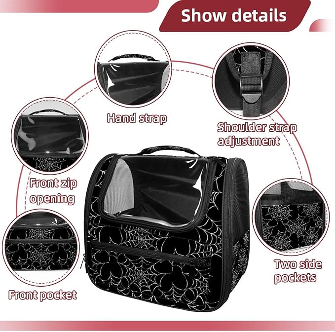 Spider Web 3 (2) Traveler Backpack Pet Carriers for Cats and Dogs