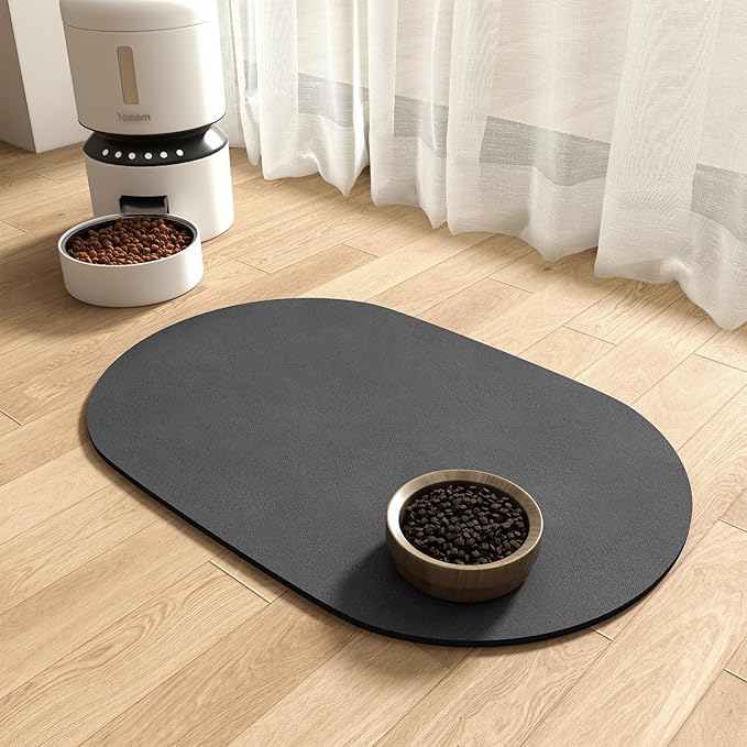 Absorbent Dog Food Mat-Dog Cat Mat for Food and Water Bowl, Quick Dry Pet Food Mat, No Stains Pet Feeding mat, Cat Accessories Pet Supplies-Water Bowl Mat for Messy Drinkers
