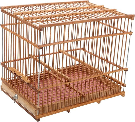 Lightweight Bird Cage Portable Woven Bird Carrier for Small Birds Stylish Outdoor Travel Accessory for Budgies Parakeets and More Durable Design for Everyday Use